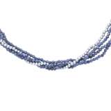 Necklace made of 3 rows of faceted sapphires - photo 2