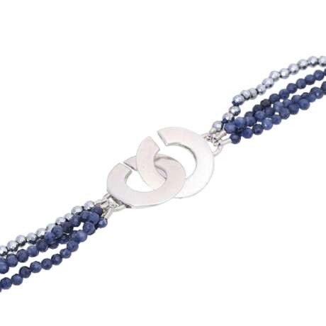 Necklace made of 3 rows of faceted sapphires - Foto 4