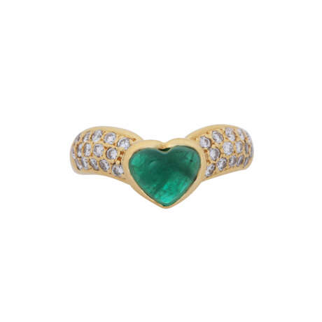 WEMPE ring with emerald and diamonds, - фото 2