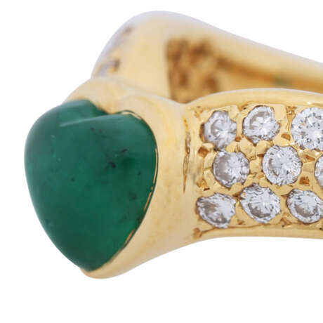 WEMPE ring with emerald and diamonds, - photo 4