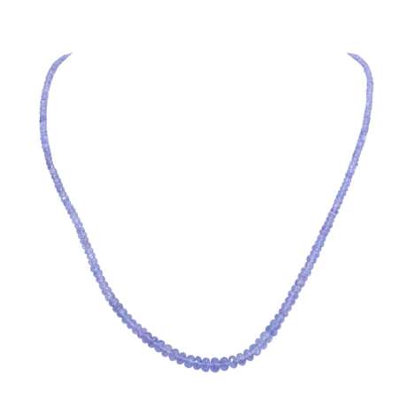 Faceted tanzanite necklace in size gradient - фото 1