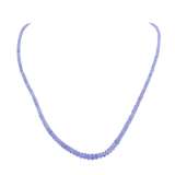 Faceted tanzanite necklace in size gradient - фото 1