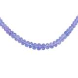 Faceted tanzanite necklace in size gradient - фото 2