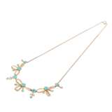 Delicate necklace with small turquoise and seed pearls, - Foto 3