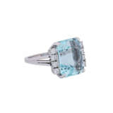 Ring with fine aquamarine ca. 12 ct - фото 1