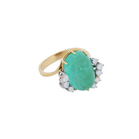 Ring with large emerald cabochon - Foto 1