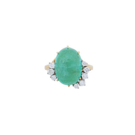 Ring with large emerald cabochon - фото 2