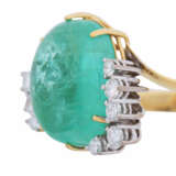 Ring with large emerald cabochon - photo 4