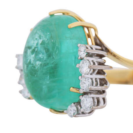 Ring with large emerald cabochon - фото 4