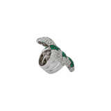 Ring "Snake" with emeralds and diamonds, - Foto 3