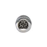 Extravagant cocktail ring with black and white diamonds, - photo 4