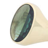 Ring mit ovalem Verdelith ca. 8 ct, - photo 3