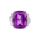 Ring with fine amethyst and diamonds - photo 2