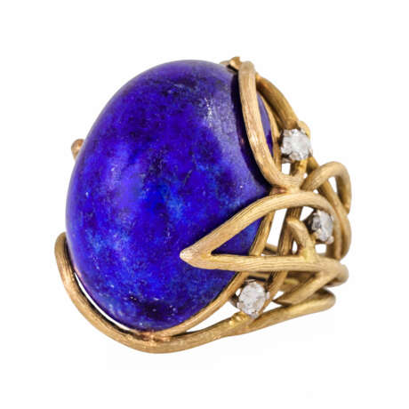 Ring with large lapis lazuli cabochon - Foto 5