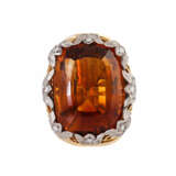 Ring with large citrine ca. 40 ct - фото 2