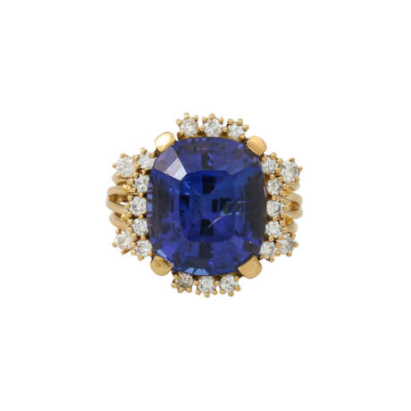 Ring with 1 highly fine tanzanite ca. 8,6 ct, - Foto 2