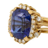 Ring with 1 highly fine tanzanite ca. 8,6 ct, - Foto 5