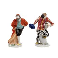 MEISSEN "Two figures from the Commedia dell'arte" 20.c.