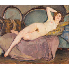 HEMPFING, WILHELM (1886-1948/51) "Lying female nude".