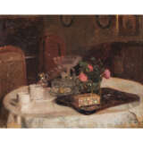 ESSER, THEODOR (1868-1937) "Tea set and vase with roses". - photo 1