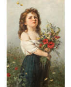 Рудольф Эпп. EPP,RUDOLF (1834-1910) "Girl with meadow flowers".