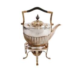 LONDON "English teapot on rechaud" 925 silver, 1914