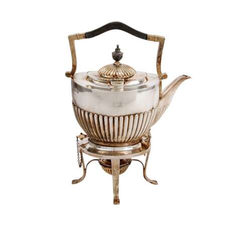 LONDON "English teapot on rechaud" 925 silver, 1914 - фото 1