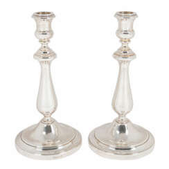 CHRISTOFLE "Pair of table candlesticks" 20.c.