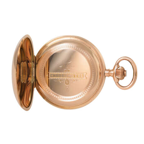 LE FILS DE L. BRAUNSCHWEIG & CIE. antique Chronométre No. 527 half second jump pocket watch. - Foto 8