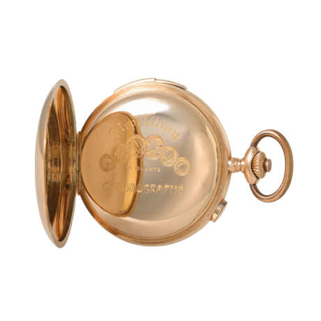 Beautifully preserved 1/4 repetition pocket watch with chronograph. - Foto 8