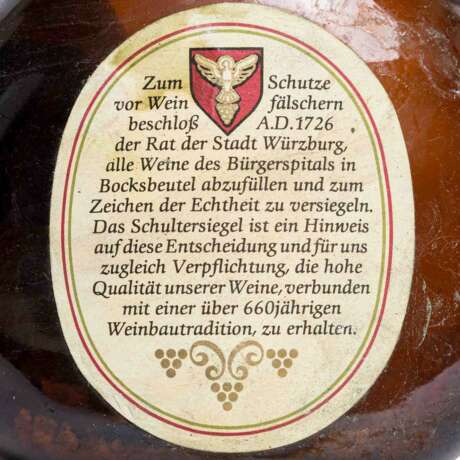 civic hospital to the holy spirit 2 bottles of wuerzburg pfeffenberg white burgundy 1989 - Foto 4