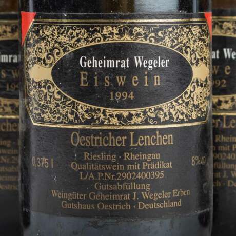 GEHEIMRAT WEGELER 5 bottles "Ice wine Östricher Lenchen" 1992 - Foto 2