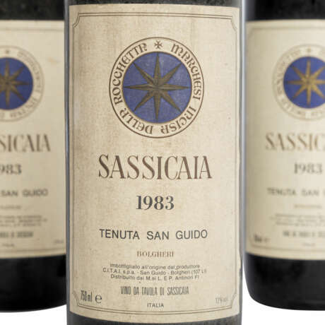 TENUTA SAN GUIDO 3 bottles SASSICAIA 1983 - Foto 2