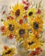 Vasiliy Ponikarov (né en 1929). Букет, подсолнухи, маки / Bouquet of sunflowers