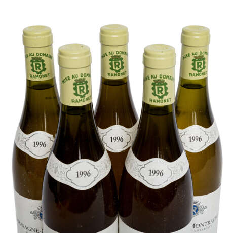 DOMAINE RAMONET 5 bottles of CHASSAGNE MONTRACHET 1996 - Foto 2