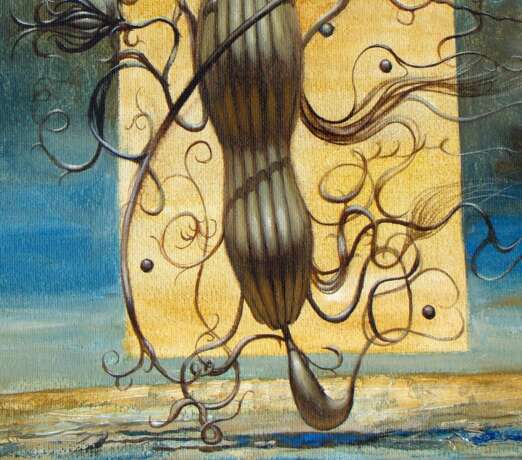 “The spindle” Canvas Oil paint Surrealism Landscape painting 2009 - photo 3