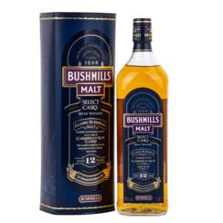 BUSHMILLS MALT Select Casks, Bushmills Malt & Caribbean Rum, Single Malt Irish Whiskey "Aged 12 Years".