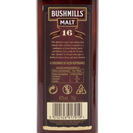 BUSHMILLS MALT Single Irish Malt Whiskey "Aged 16 Years - photo 5