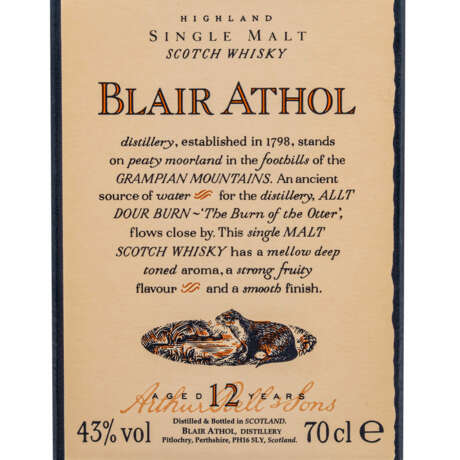 BLAIR ATHOL Single Malt Scotch Whisky "Aged 12 Years - фото 6