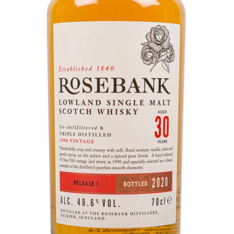 ROSEBANK Single Malt Scotch Whisky, Vintage 1990, 30 years - фото 4