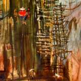 “Old mill” Canvas Oil paint Surrealism Landscape painting 2012 - photo 3