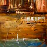 “Old mill” Canvas Oil paint Surrealism Landscape painting 2012 - photo 4