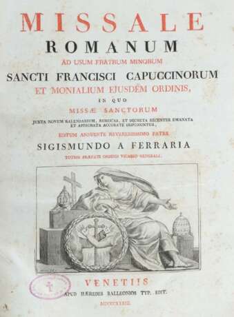 Konvolut religiöser Schriften 6-tlg., Missale Romanum as usum fratrum minorum sancti Francisci Cappucinorum - photo 6