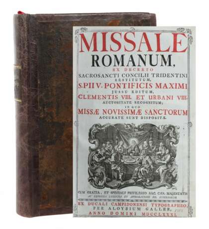 Missale Romanum ex decreto sacrosancti concilii Tridentini restitutum ...,  Kempten - Foto 1