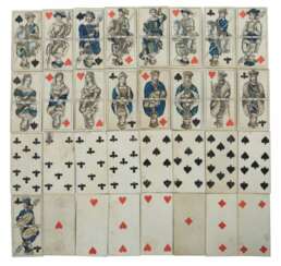 Kartenspiel 1839, 32 Blatt: 16 x Figuren-Karten: 8 x Bube