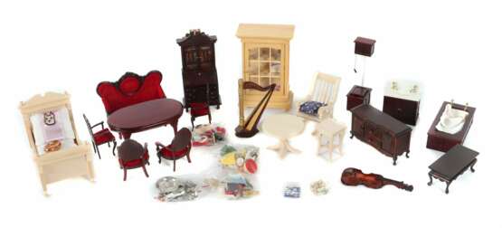 Konvolut Puppenstuben-Möbel neuzeitlich, 1 x Wohnzimmer-Set - photo 1