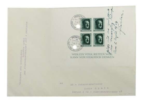 Briefkuvert 1937 original Briefumschlag, DIN A5 - photo 1