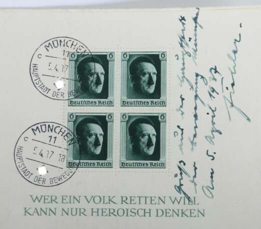 Briefkuvert 1937 original Briefumschlag, DIN A5 - photo 2