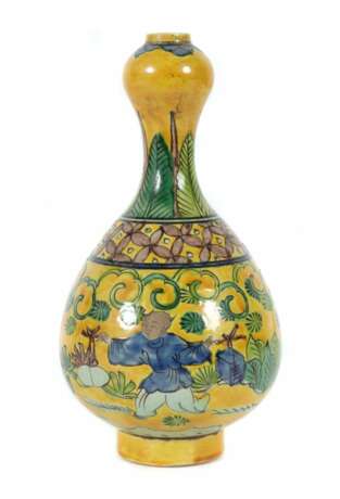 Suantouping-Vase China, naturfarbener Scherben/farbig gefasst - photo 1