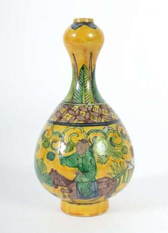 Suantouping-Vase China, naturfarbener Scherben/farbig gefasst - photo 2